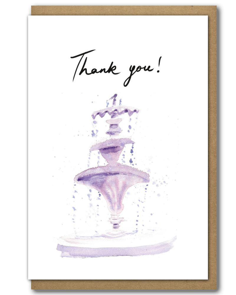 Greeting Card Thank You Fountain