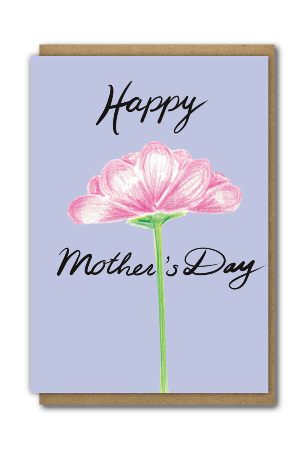 Greeting Card Happy Mothers Day Pink Flower