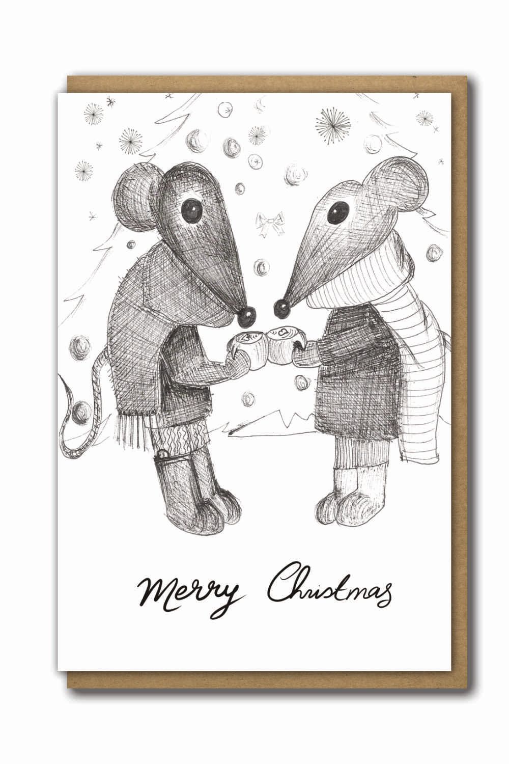 Greeting Cards Christmas Mice