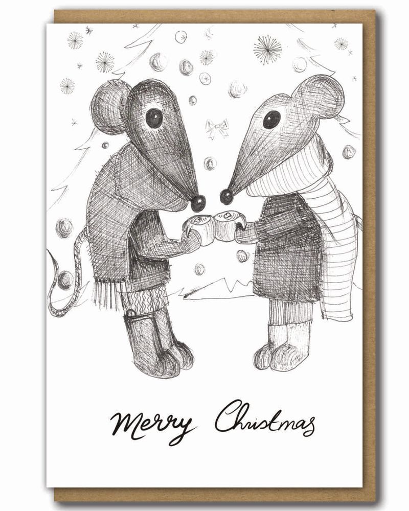 Greeting Cards Christmas Mice