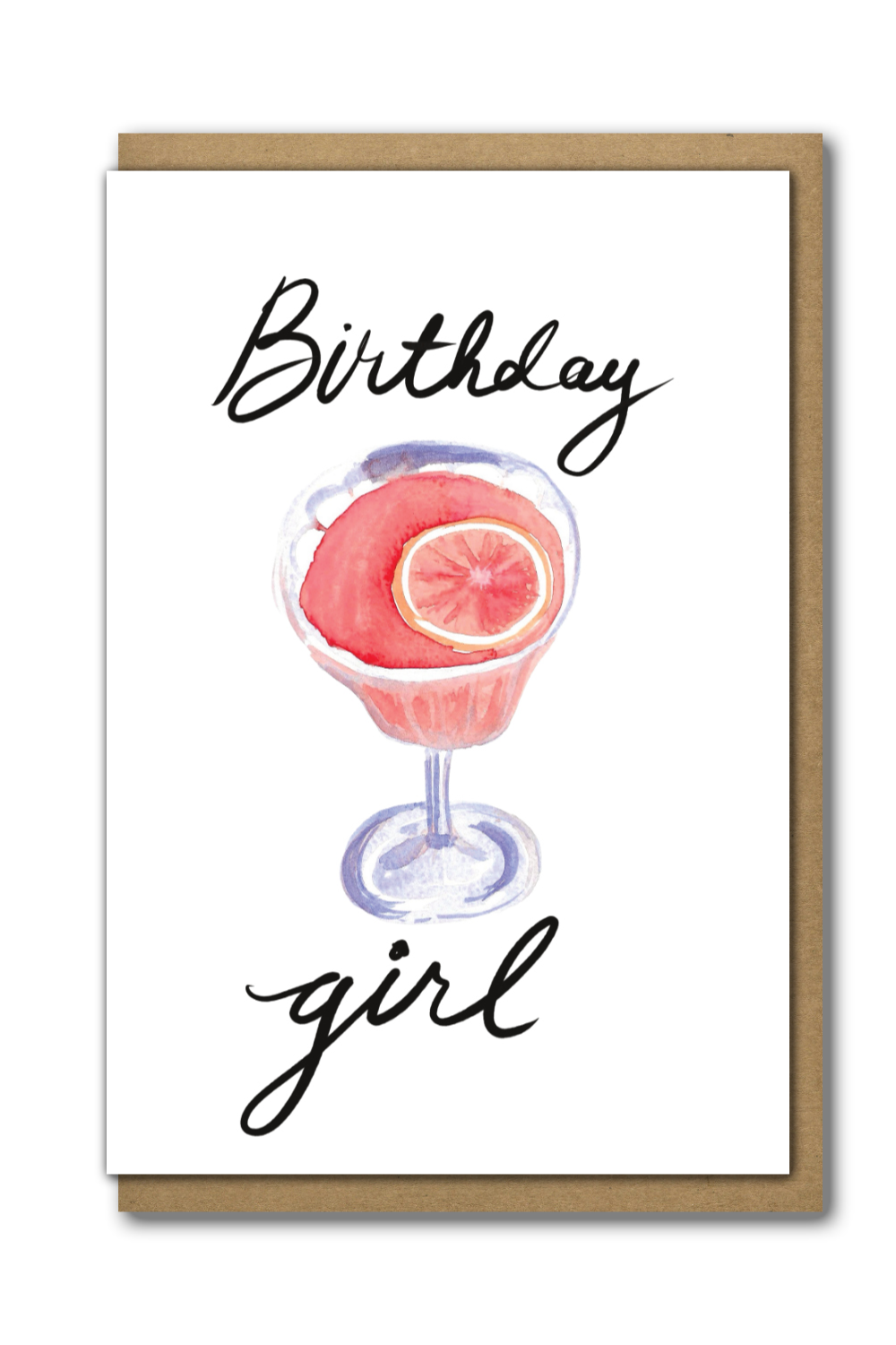 Greeting Card Birthday Girl Cocktail