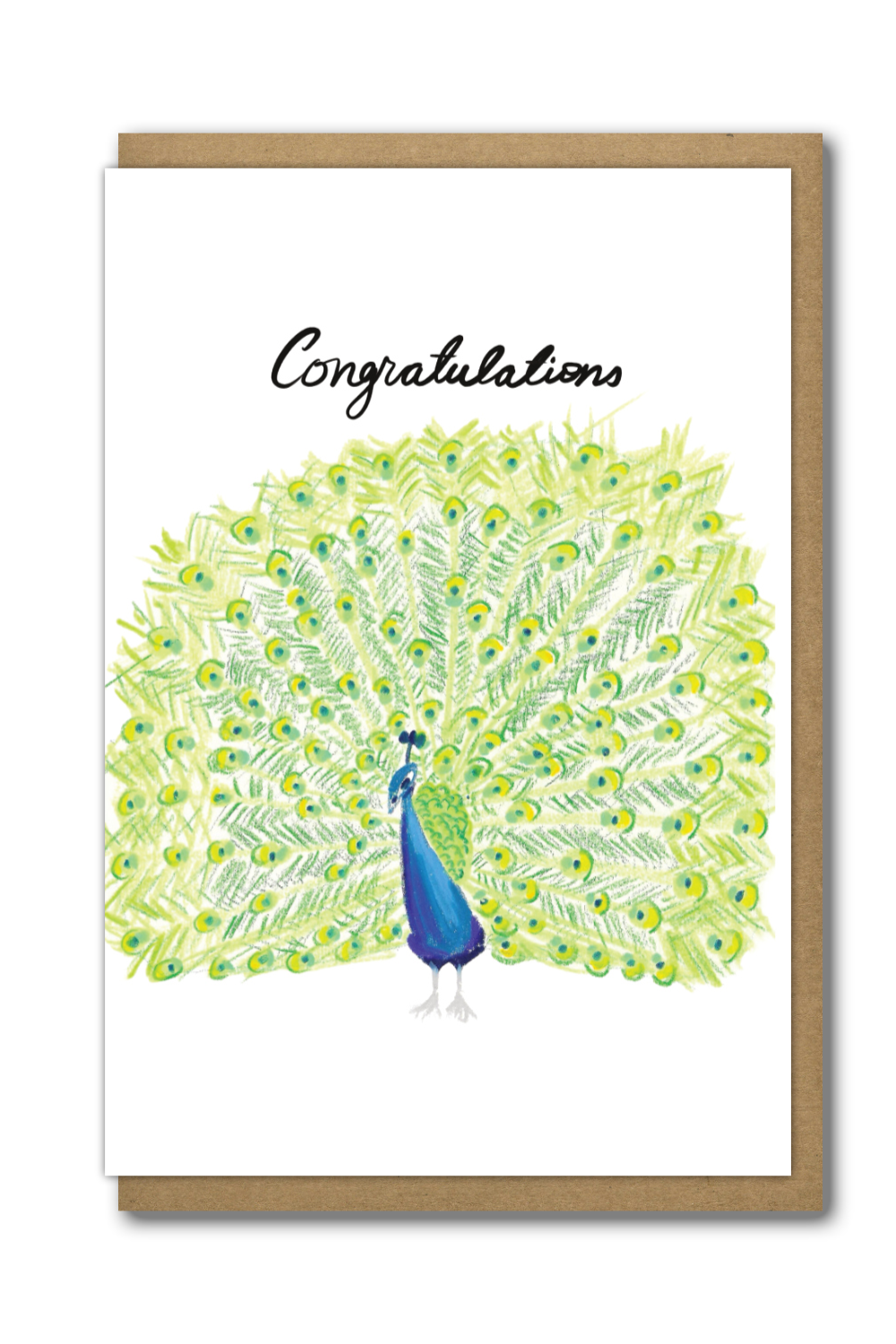 Greeting Card Peacock Congratulations