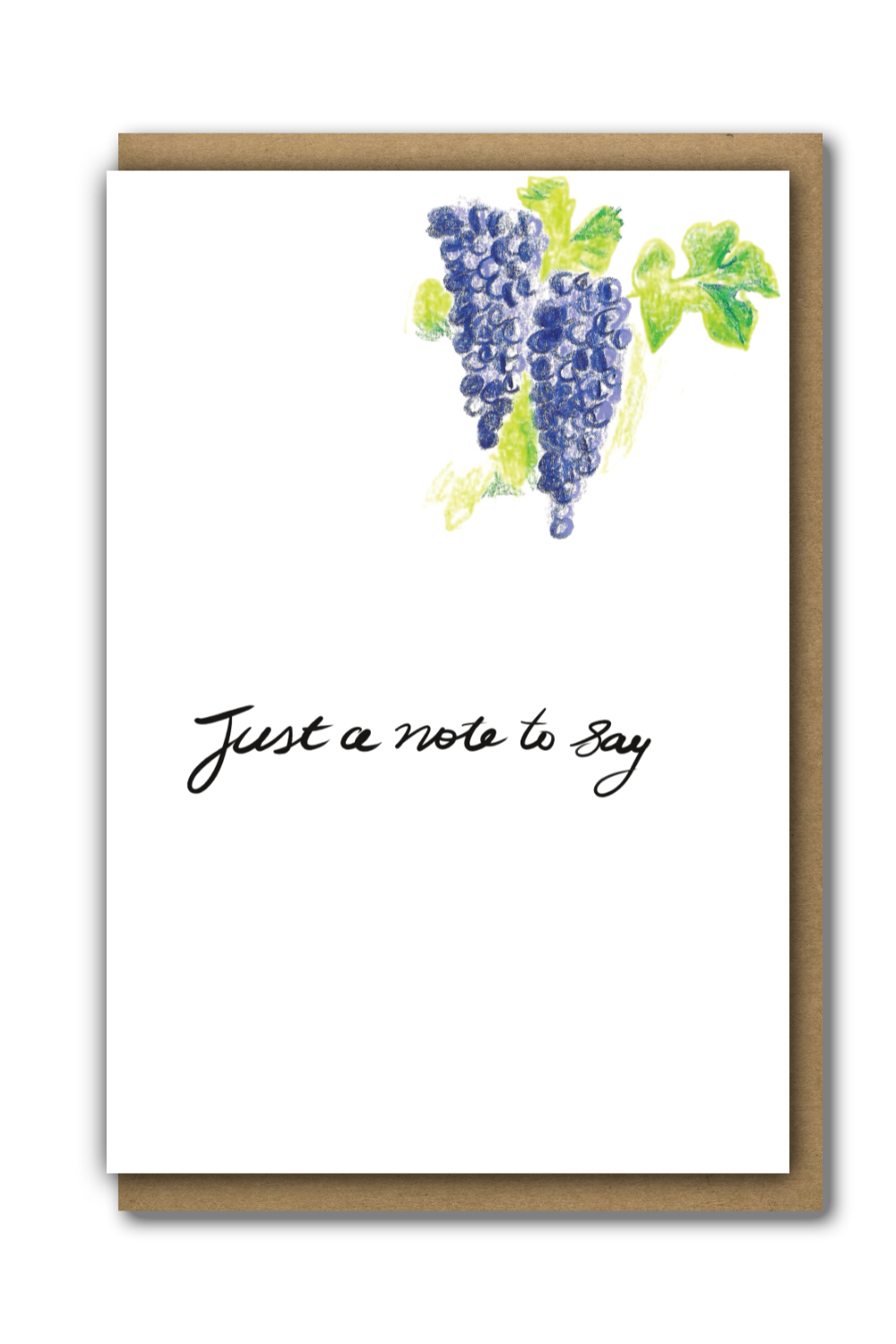 Greeting Card Just a note grapevine
