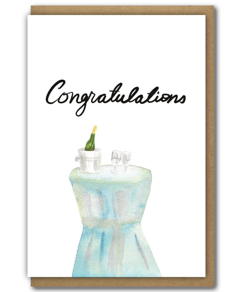 Greeting Card Congratulations Champagne