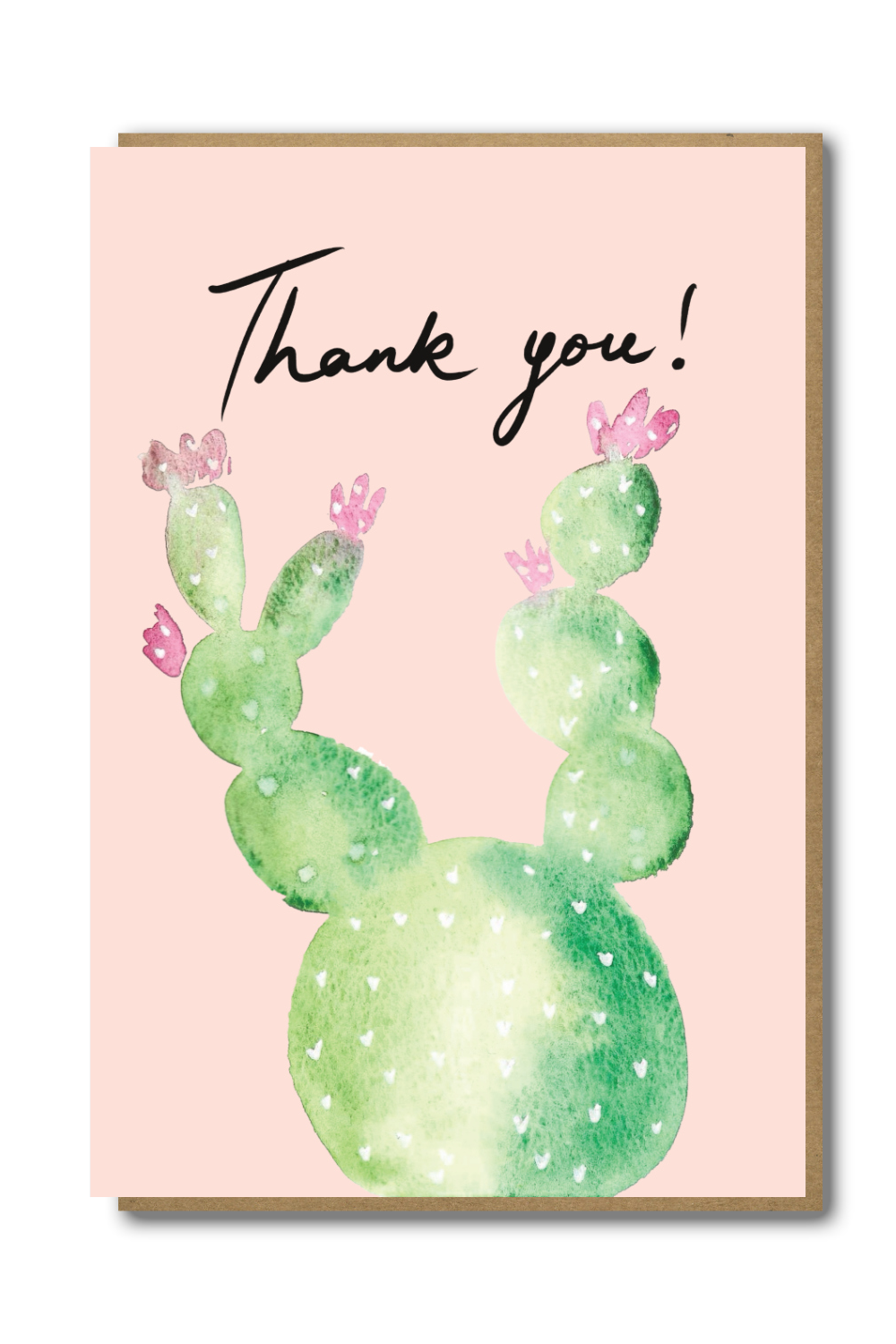 Greeting Card Flowering Cactus Thank You Card