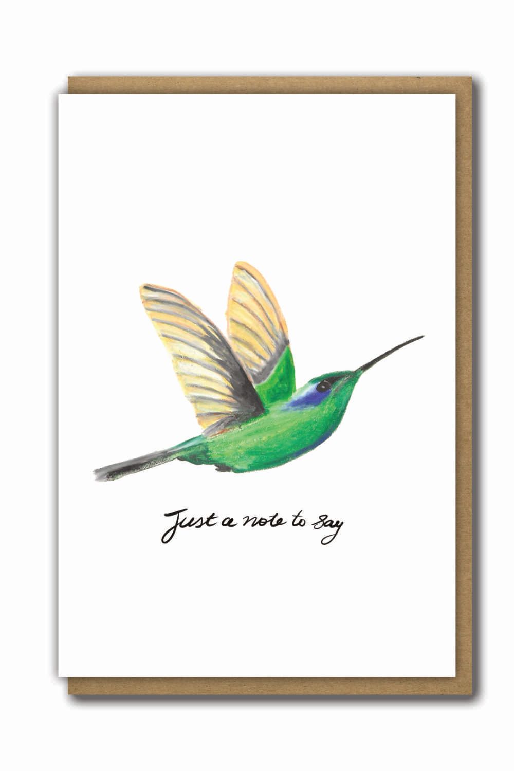 Greeting Cards Humming Bird Note