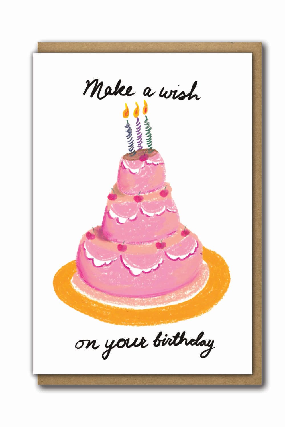 Greeting Cards Birthday Pink Yellow