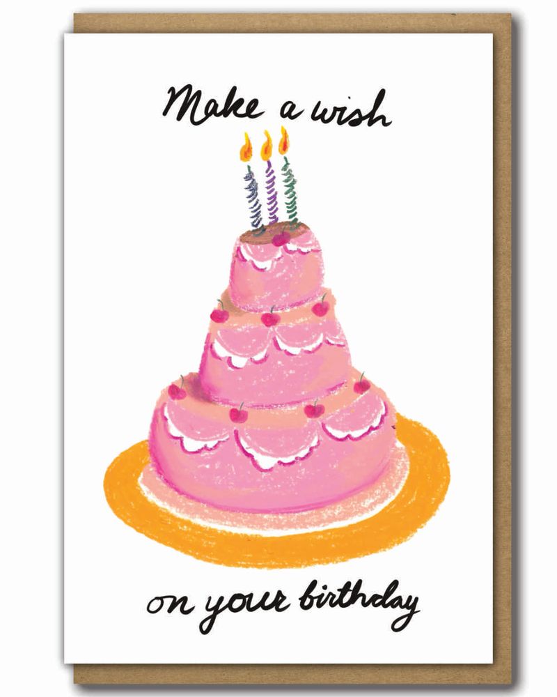 Greeting Cards Birthday Pink Yellow