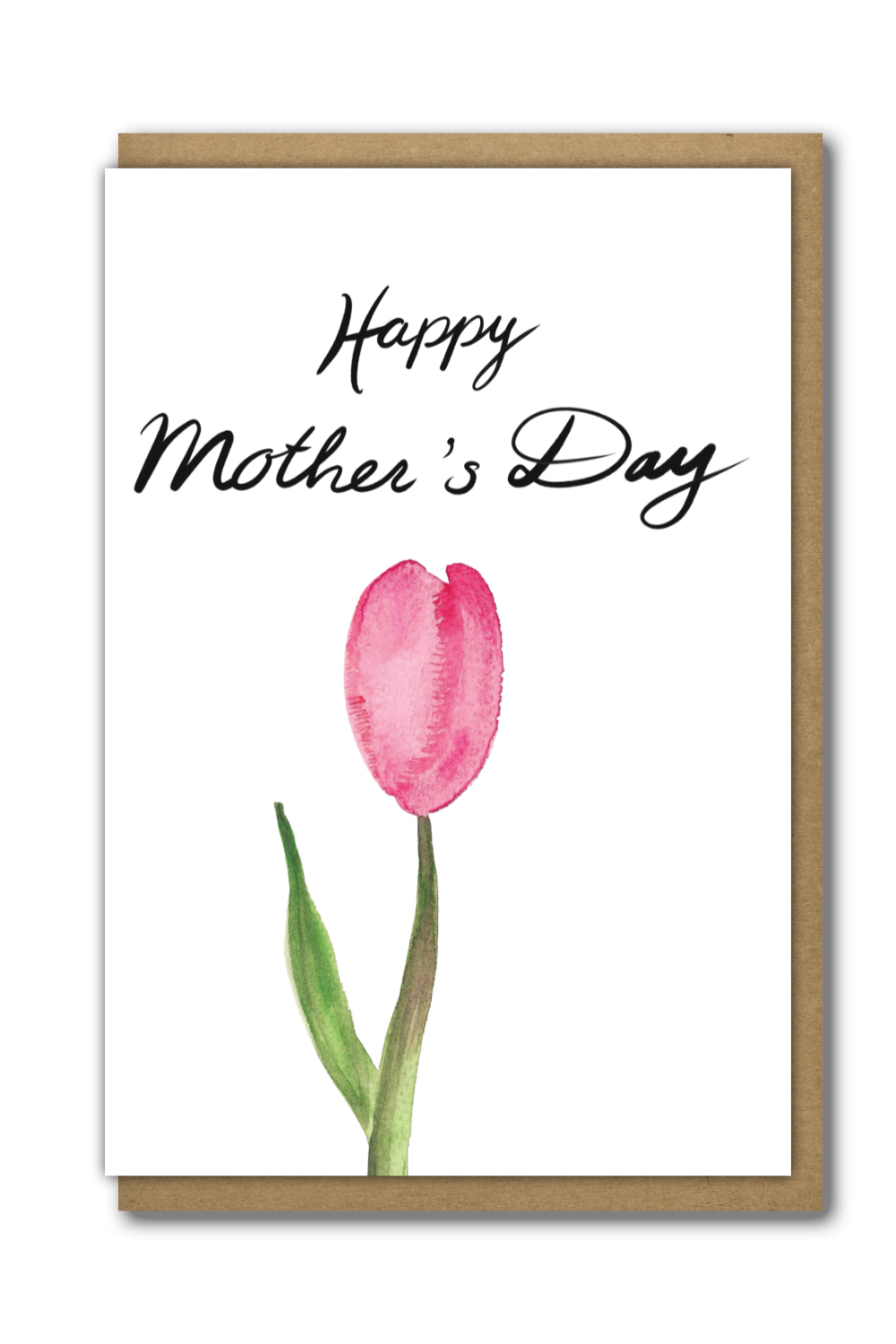 Greeting Card Mothers Day Pink Tulip