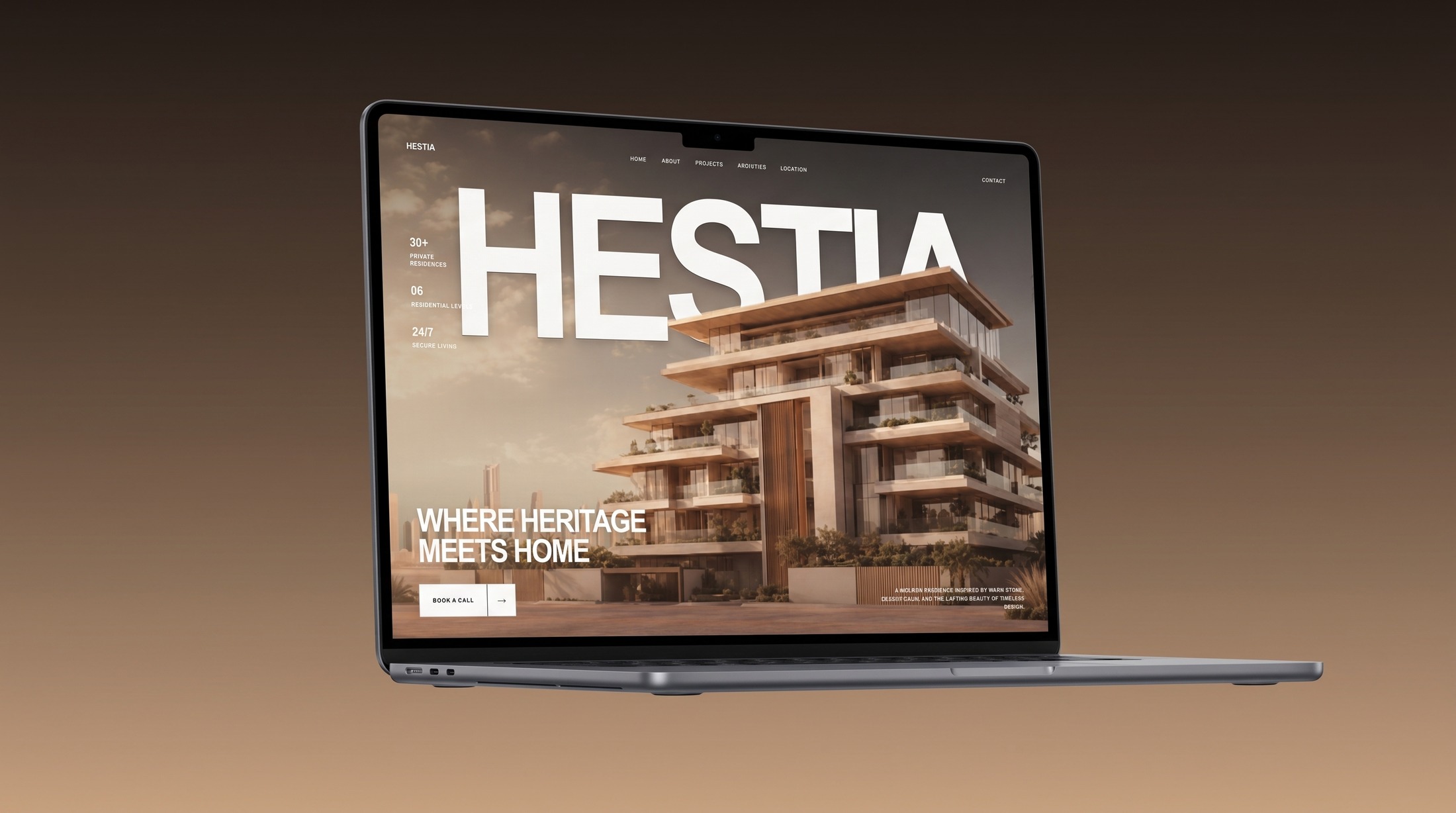 Hestia – Private Residences Desktop Ansicht