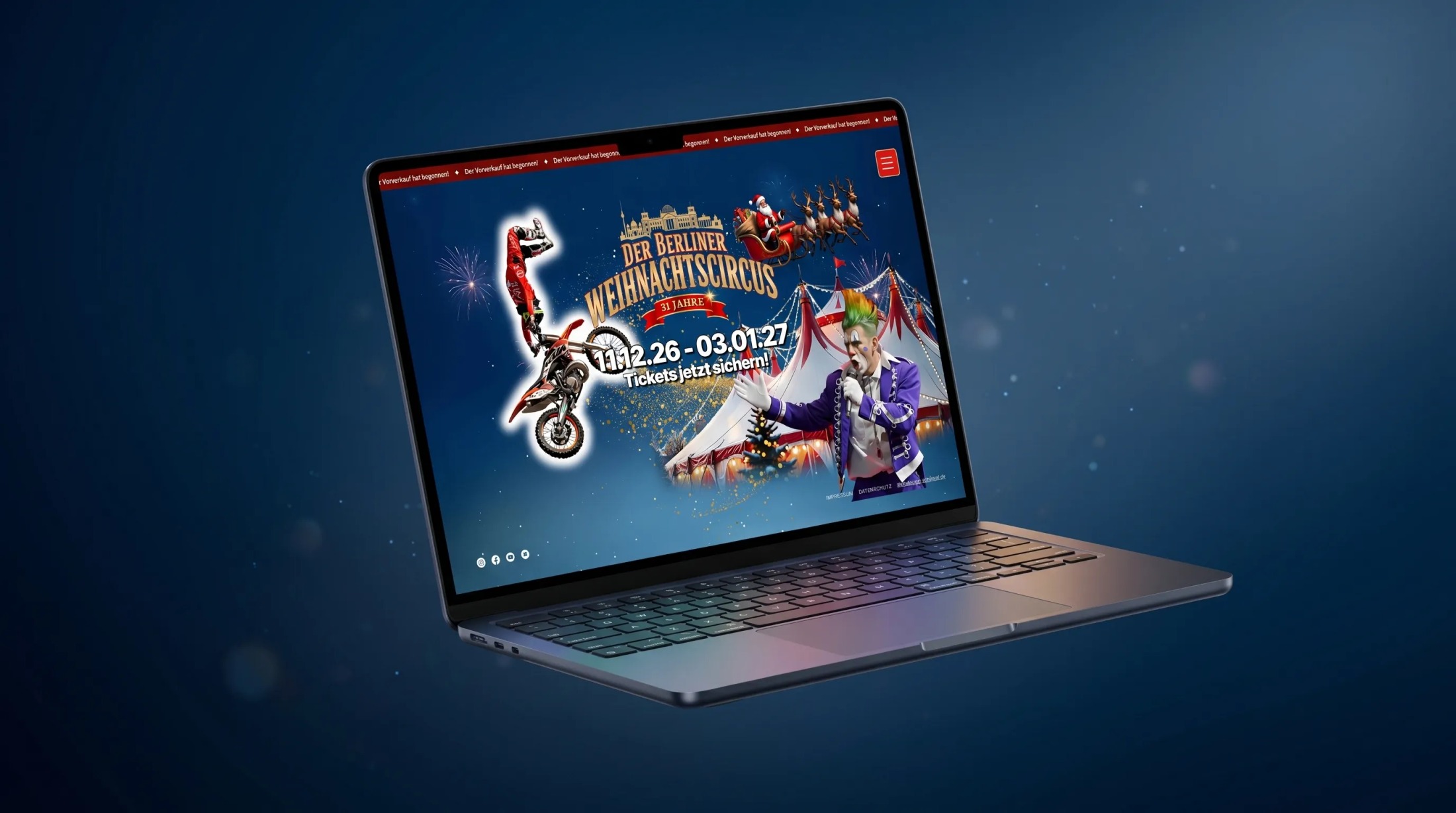 Der Berliner Weihnachtscircus Desktop Ansicht