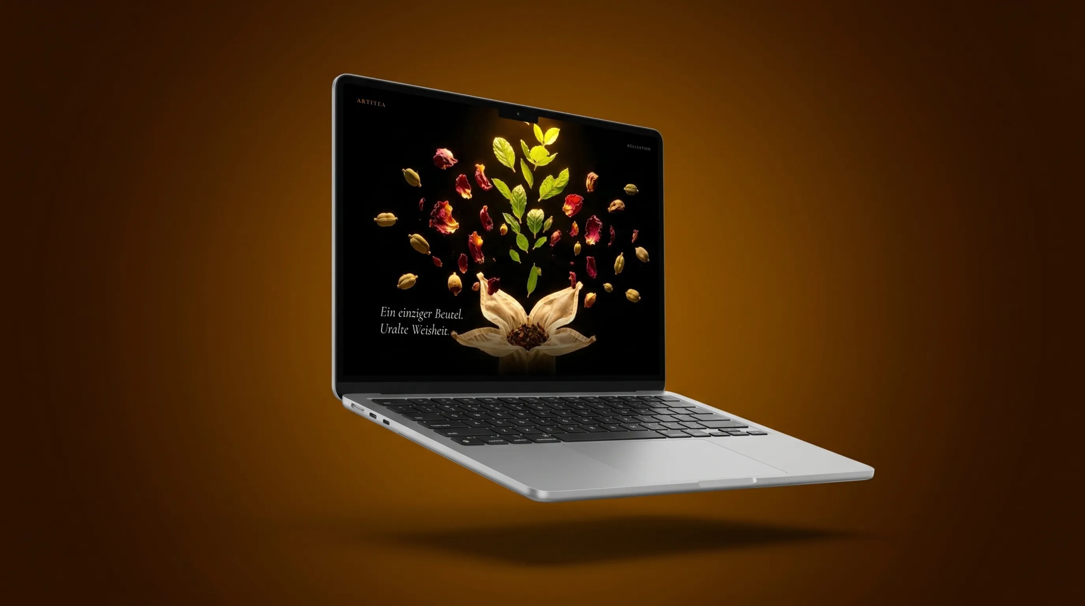 ARTITEA – Premium-Tee-Website Desktop Ansicht