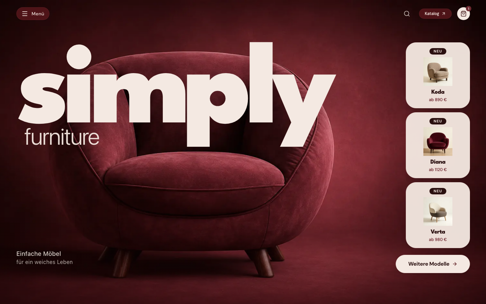 Simply Furniture – Премиальный магазин мебели