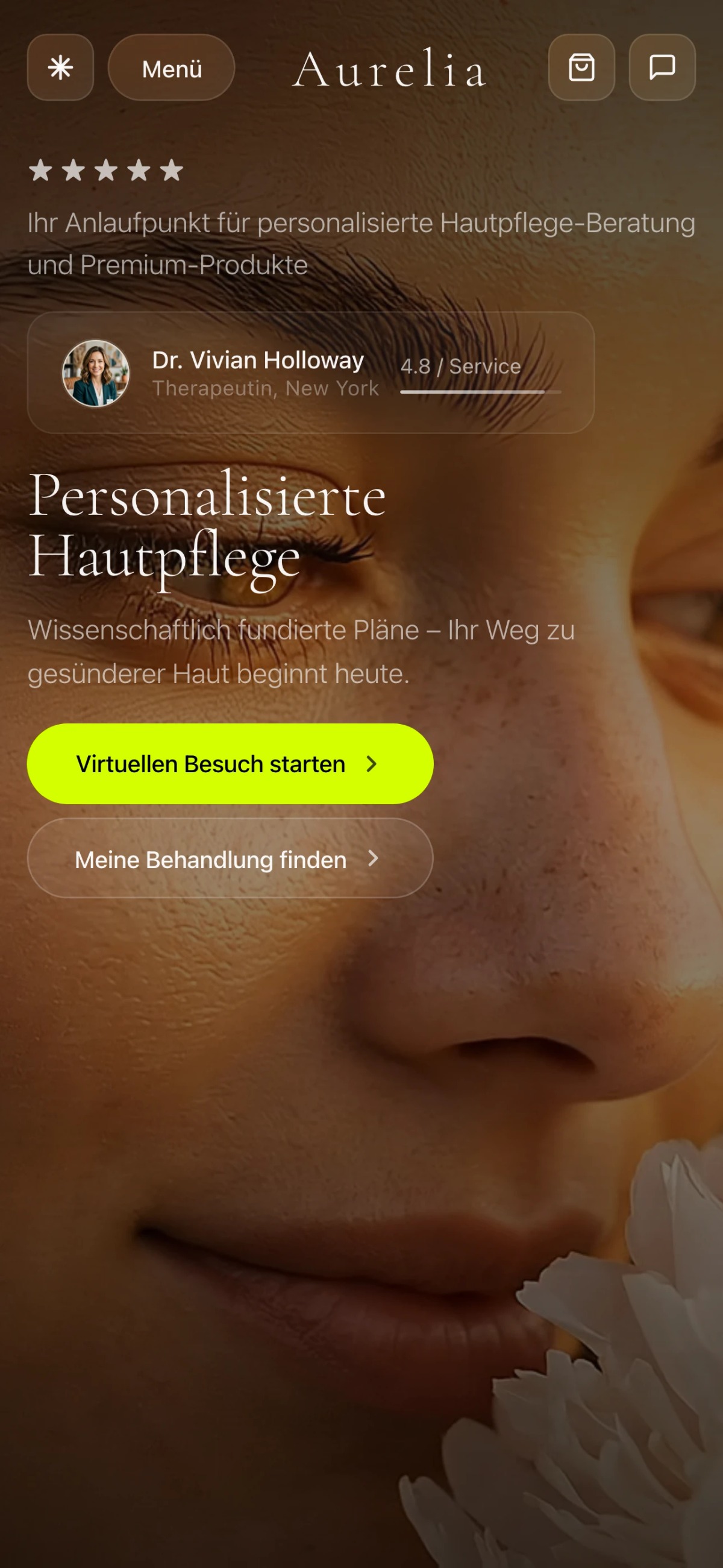 Aurelia — Персонализированный уход за кожей Mobile Ansicht