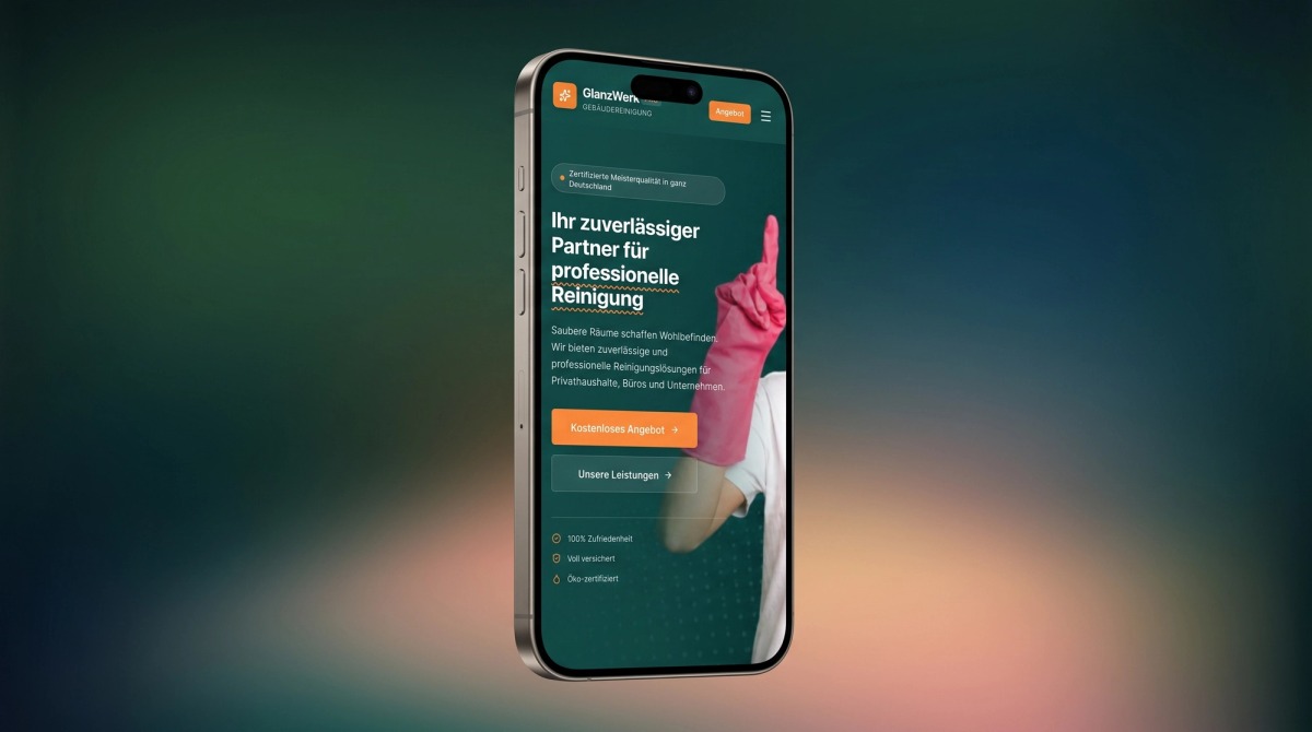 GlanzWerk PRO – Gebäudereinigung Mobile Ansicht