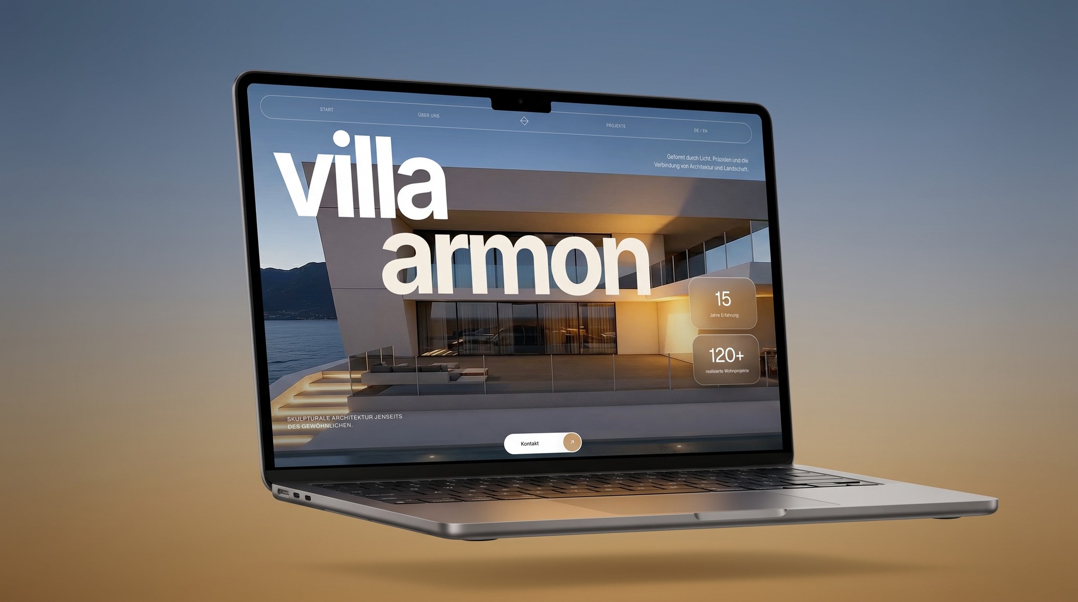 Villa Armon – Skulpturale Architektur Desktop Ansicht