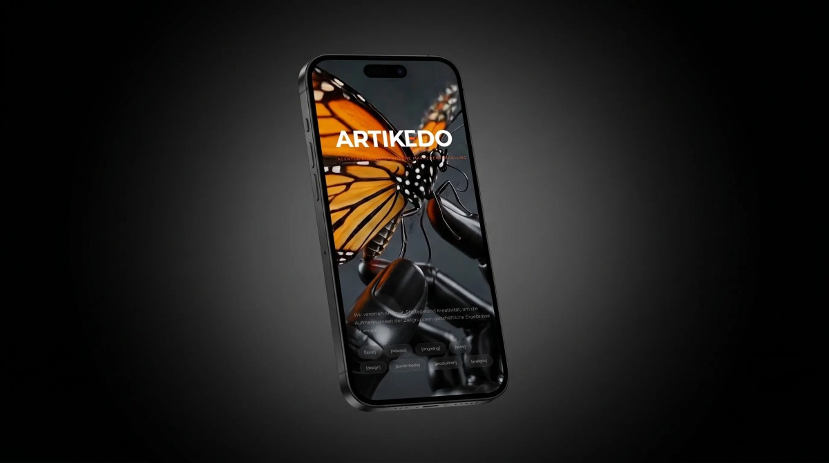 Artikedo – Agentur-Website Mobile Ansicht