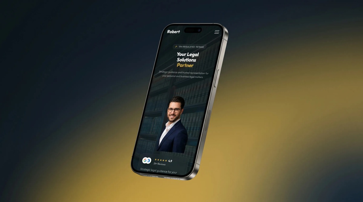 Роберт – Премиальный сайт адвоката Mobile Ansicht