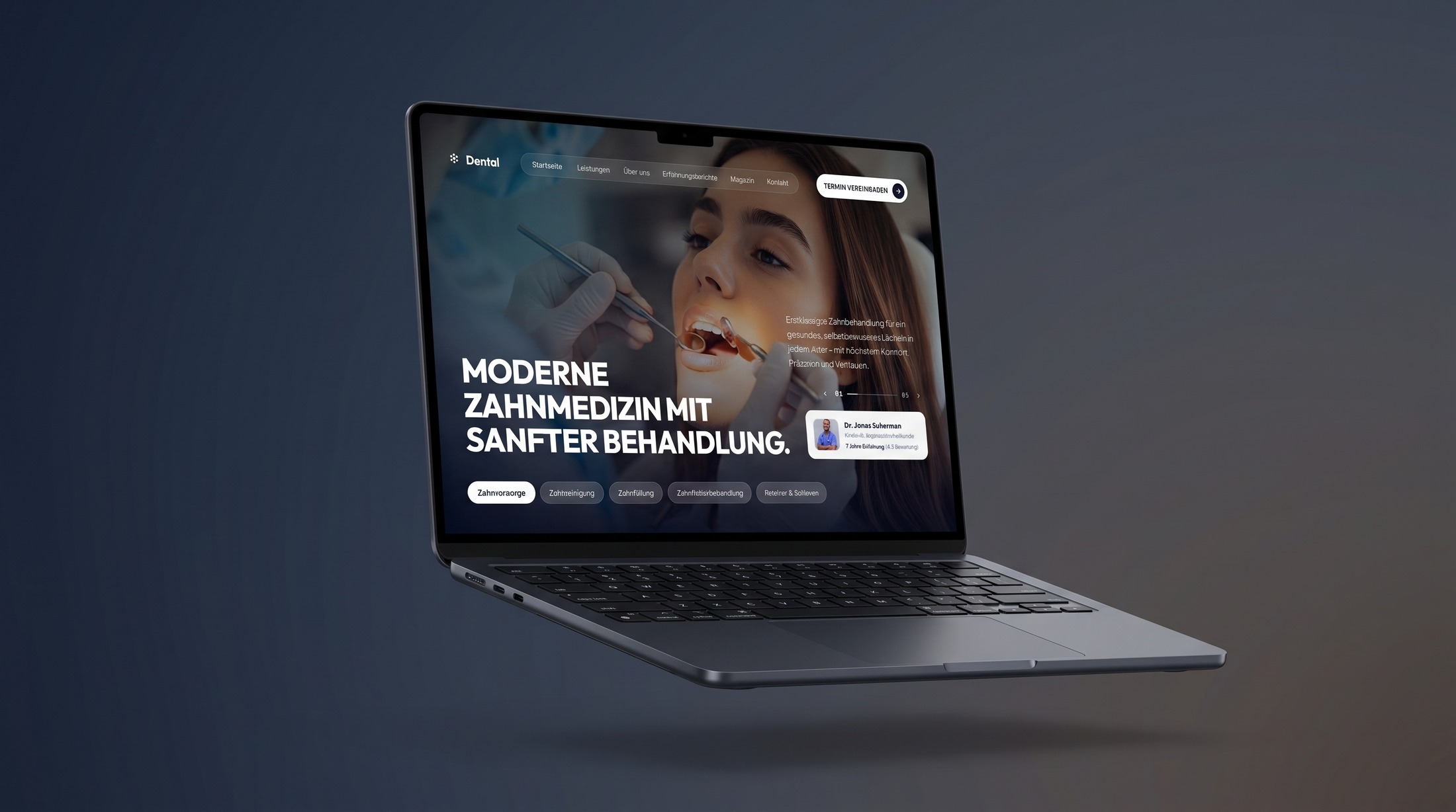 Dental – Moderne Zahnmedizin & Sanfte Pflege Desktop Ansicht