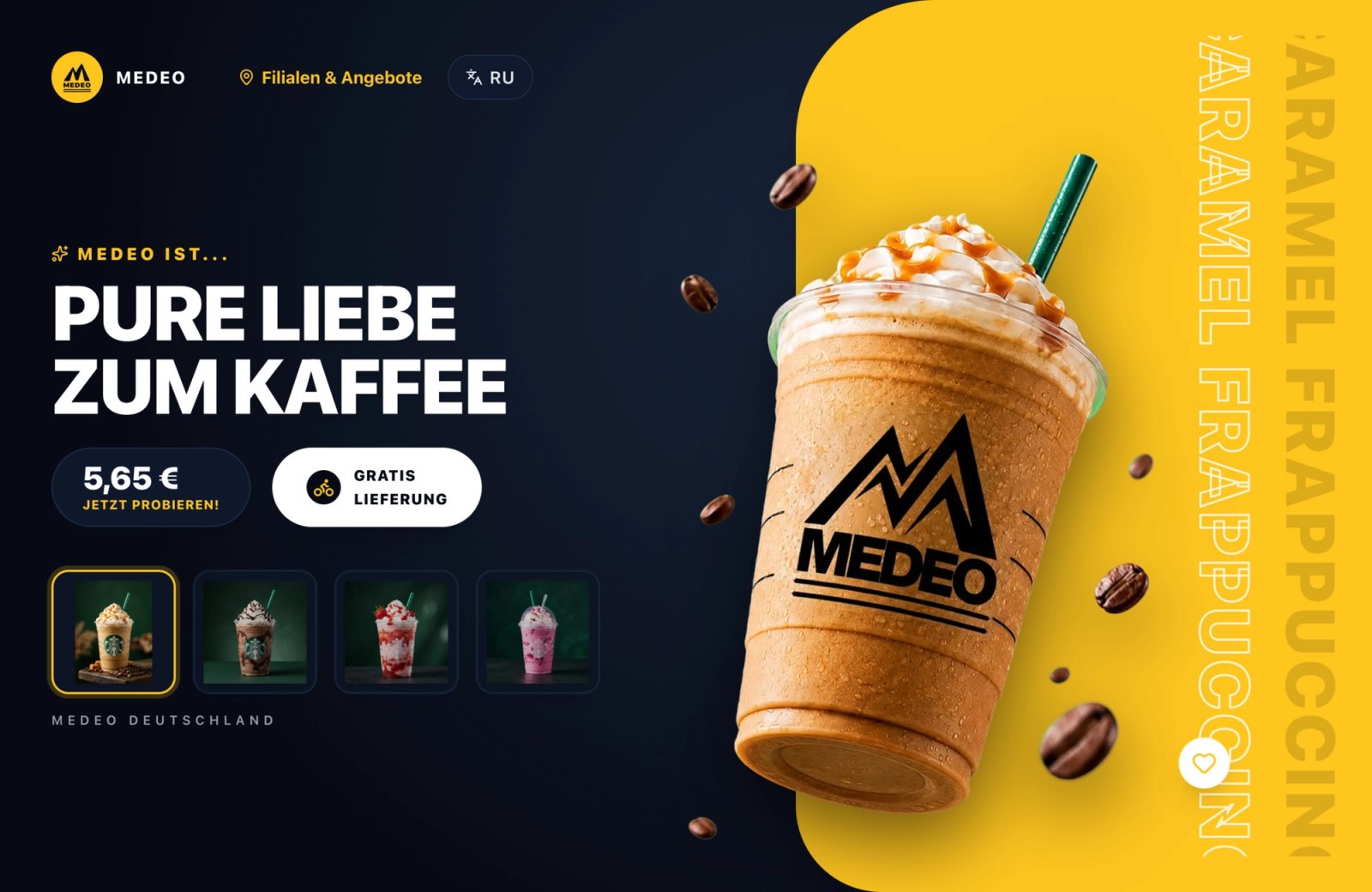 Medeo – Premium Kaffee & Frappuccino Delivery