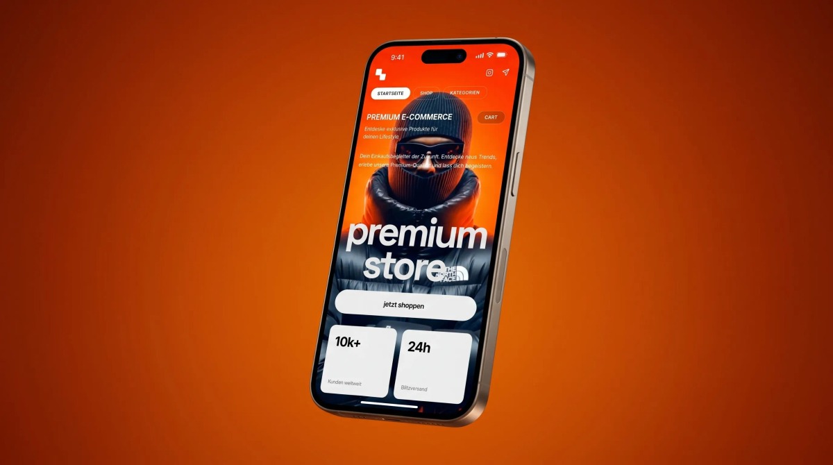 Premium Store – E-Commerce-Konzept Mobile Ansicht