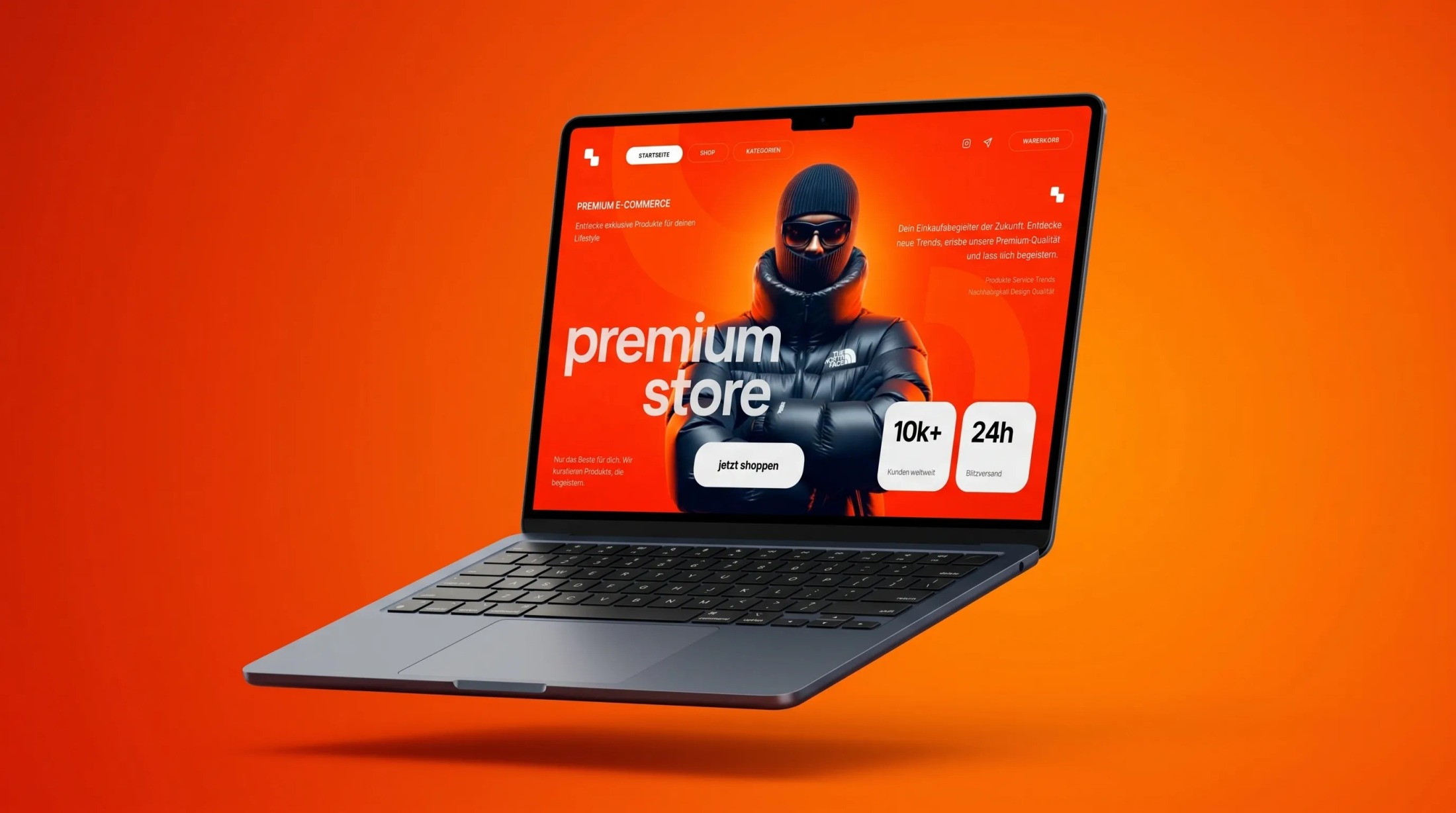Premium Store – E-Commerce-Konzept Desktop Ansicht