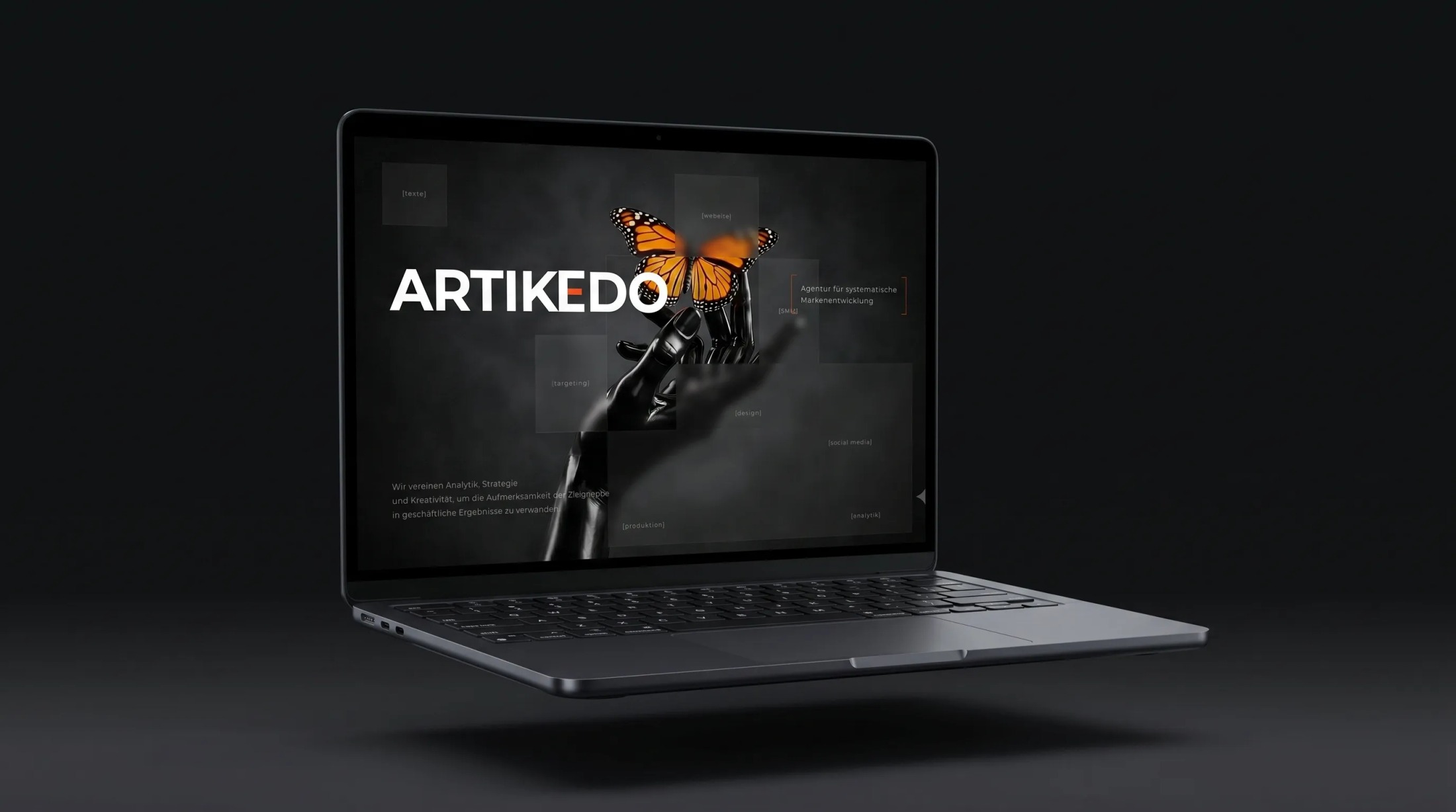 Artikedo – Agentur-Website Desktop Ansicht