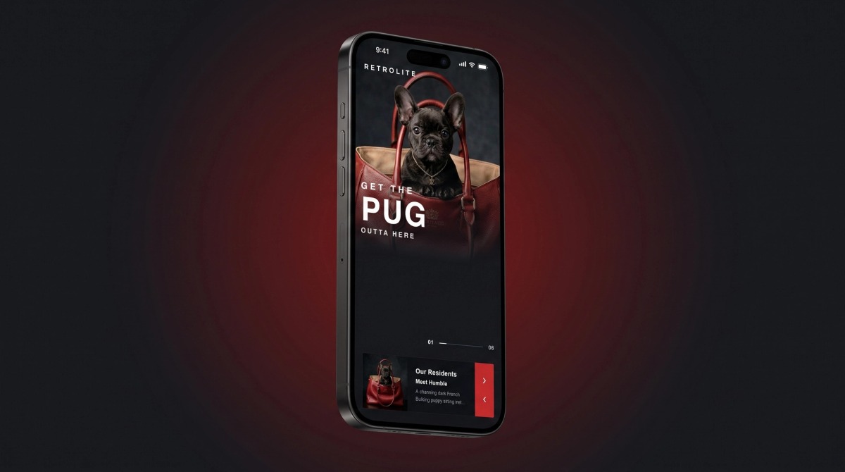 Retrolite – Luxus-Lederträger für Hunde Mobile Ansicht