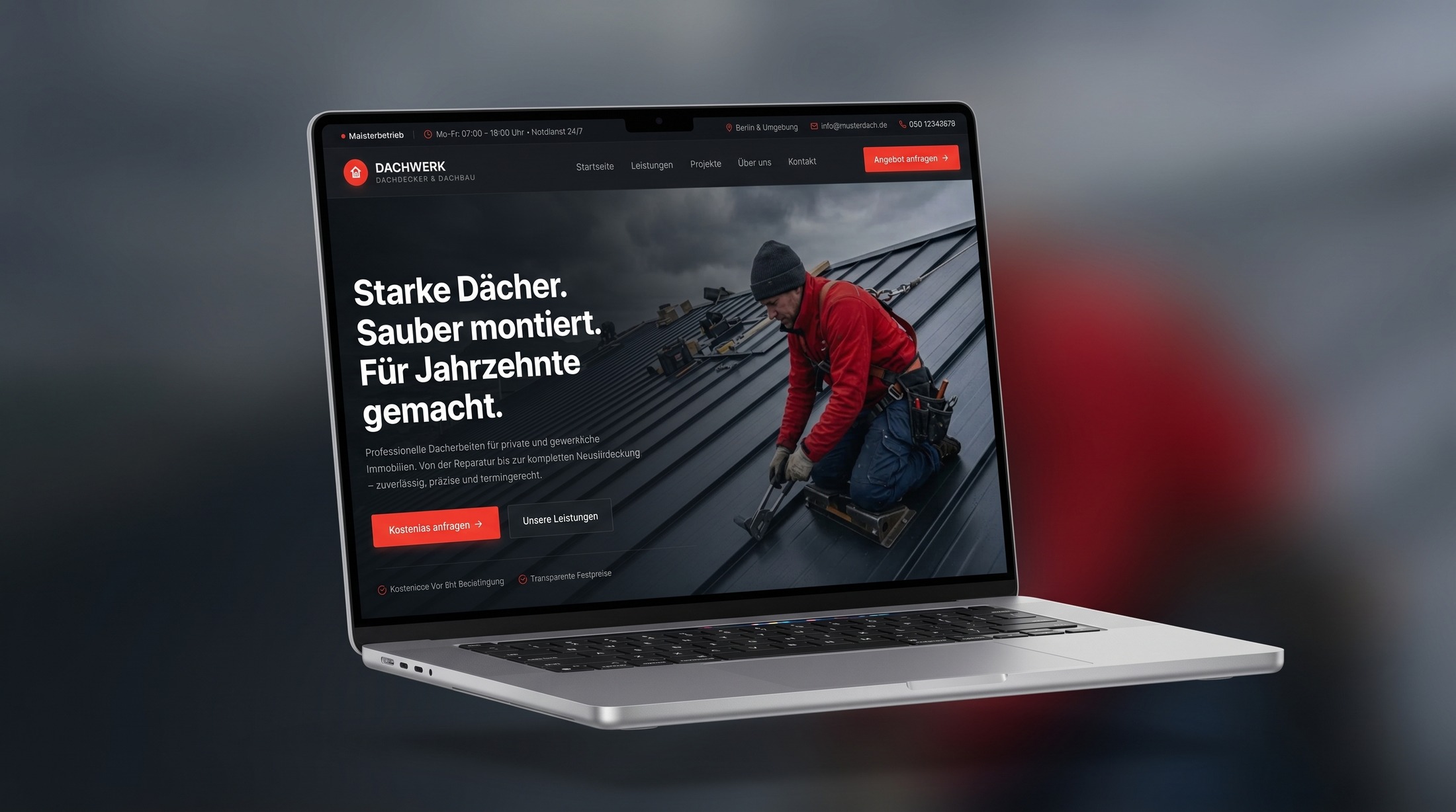 Dachwerk – Кровельные и строительные работы Desktop Ansicht