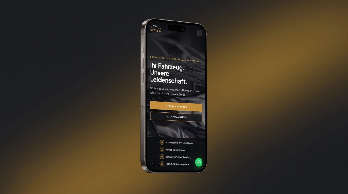 Autopflege Gerlein – Детейлинг автомобилей Mobile Ansicht