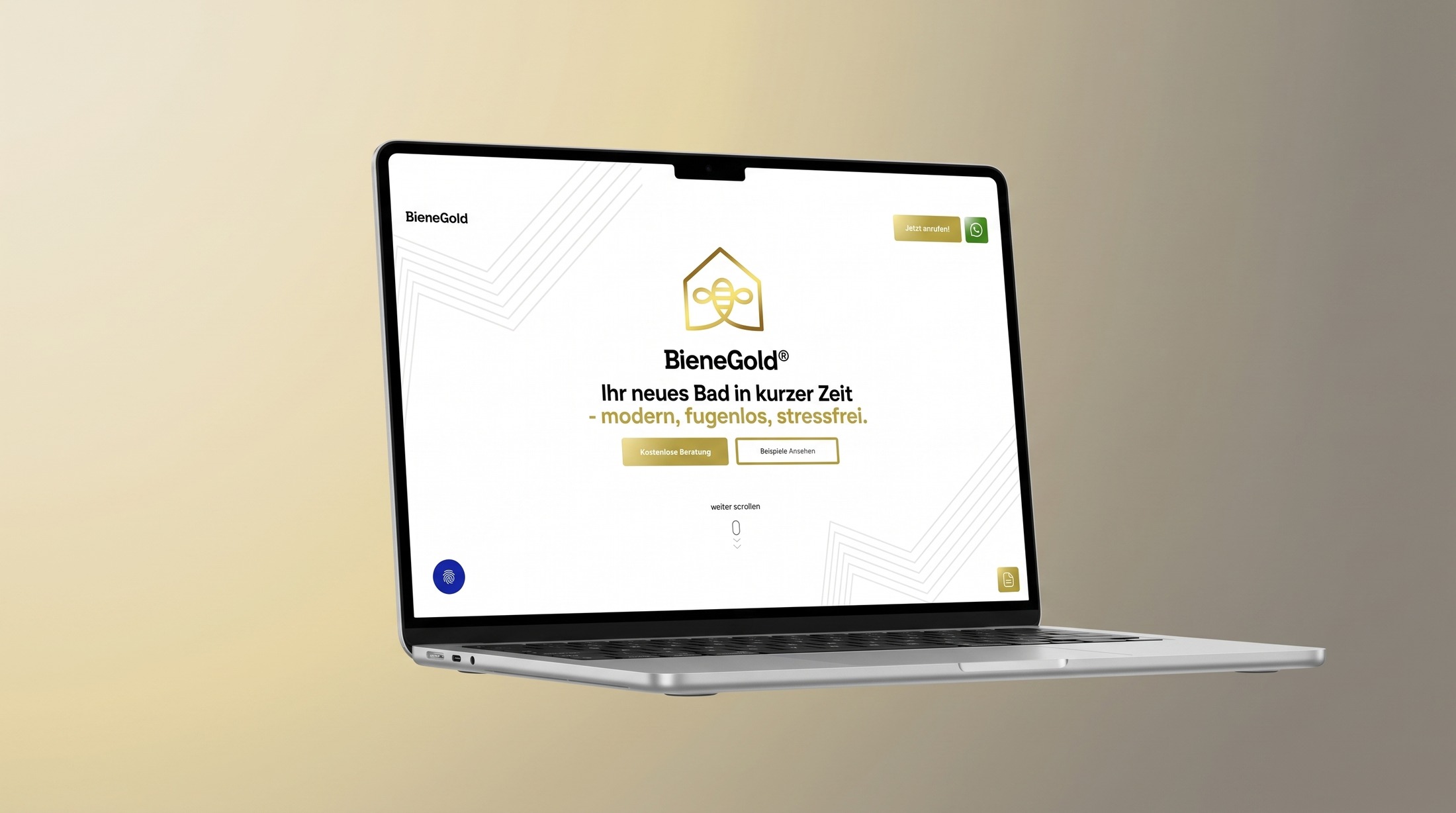 BieneGold – Fugenlose Badsanierung Desktop Ansicht