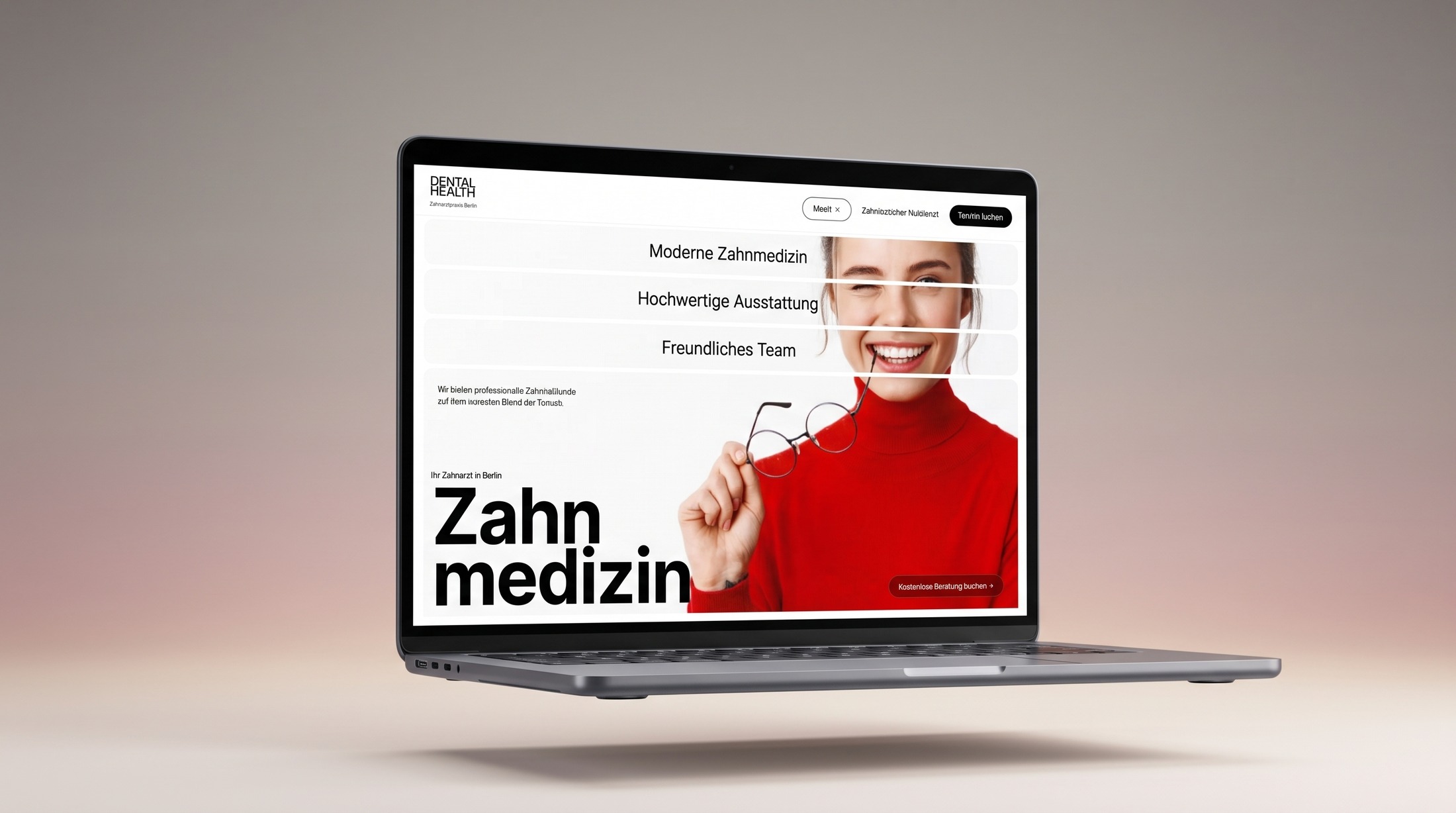 Dental Health Berlin – Moderne Zahnarztpraxis Desktop Ansicht