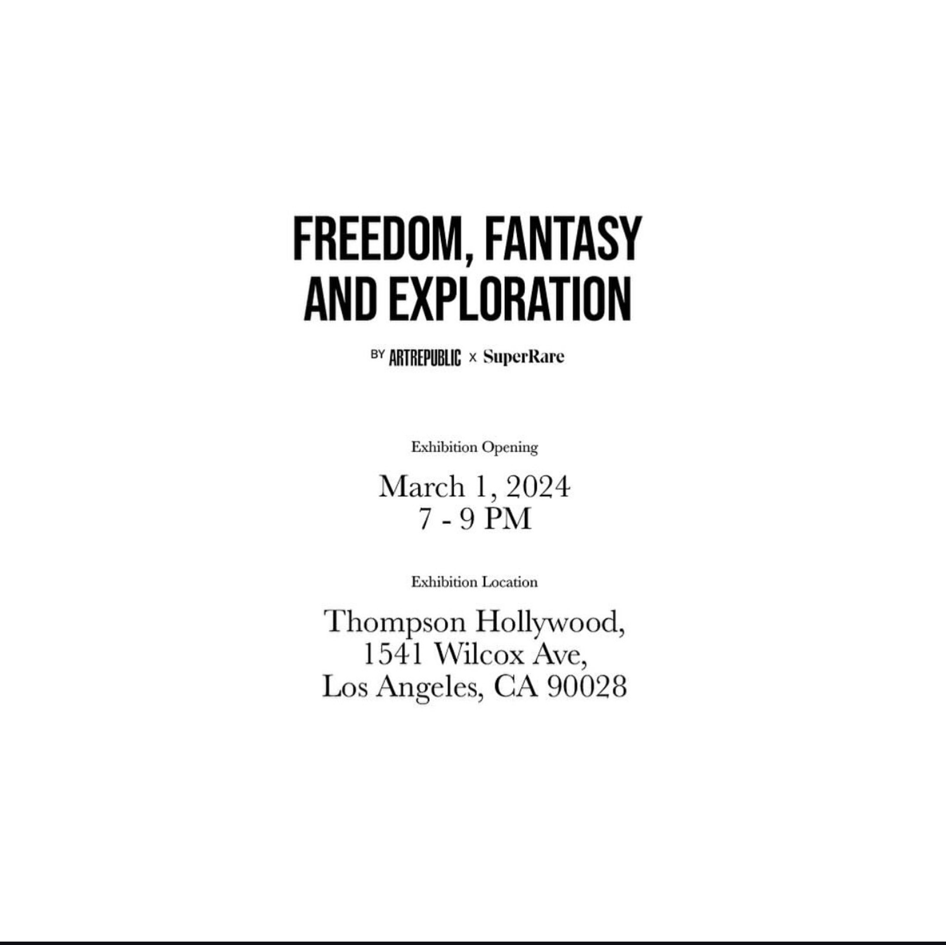 Freedom, Fantasy and Exploration exhibition view 2