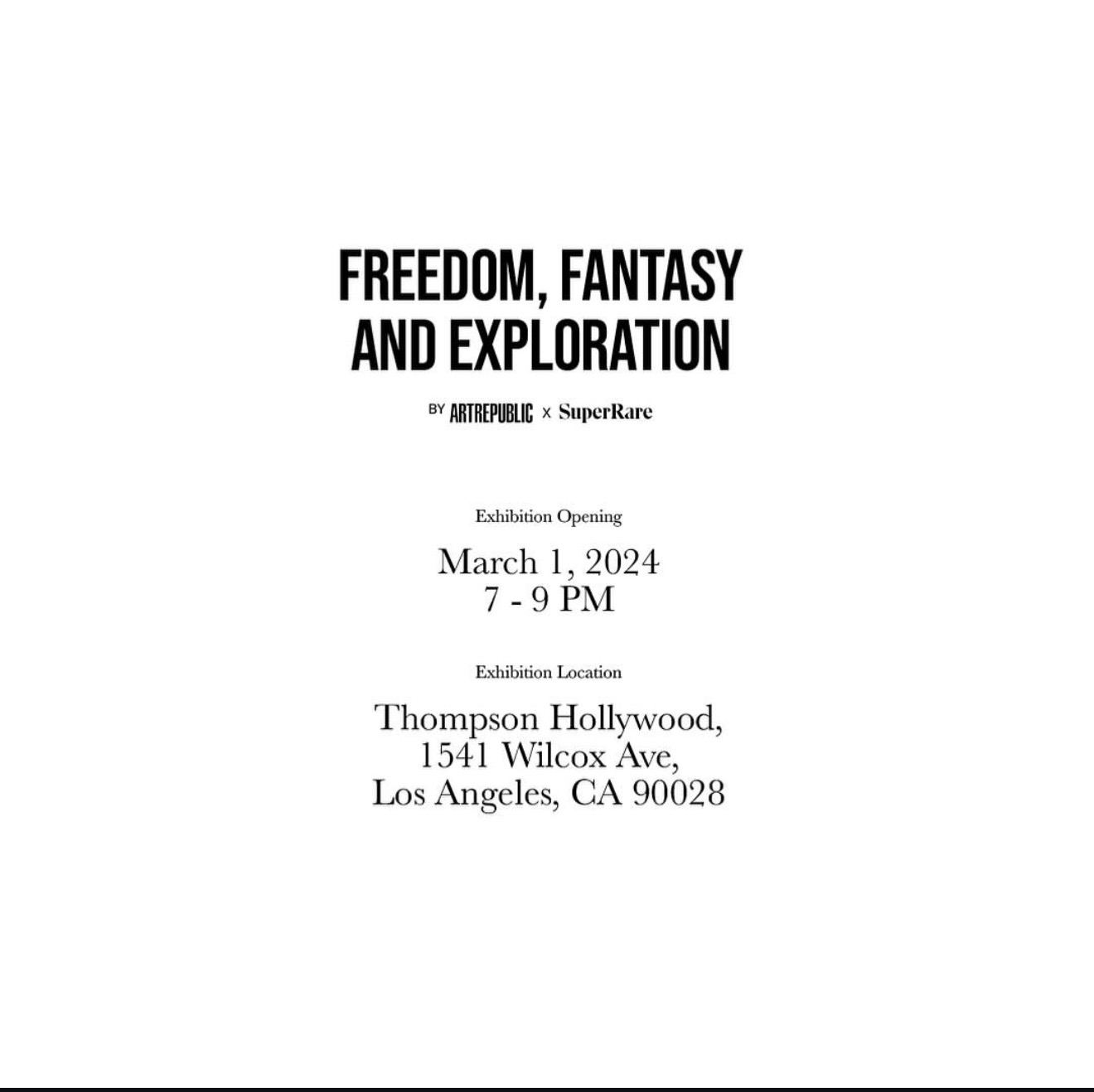 Freedom, Fantasy and Exploration exhibition view 2