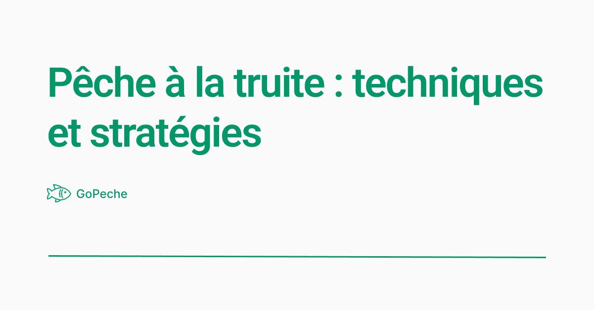 Pêche à la truite : techniques, matériel et stratégies pour une expérience réussie