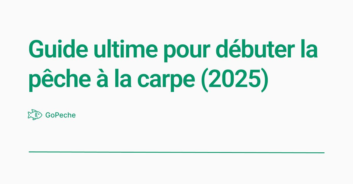 Guide ultime pour débuter la pêche à la carpe (2025)