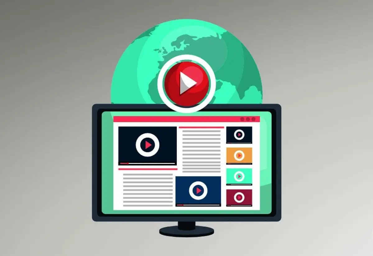 video content inside a website structure