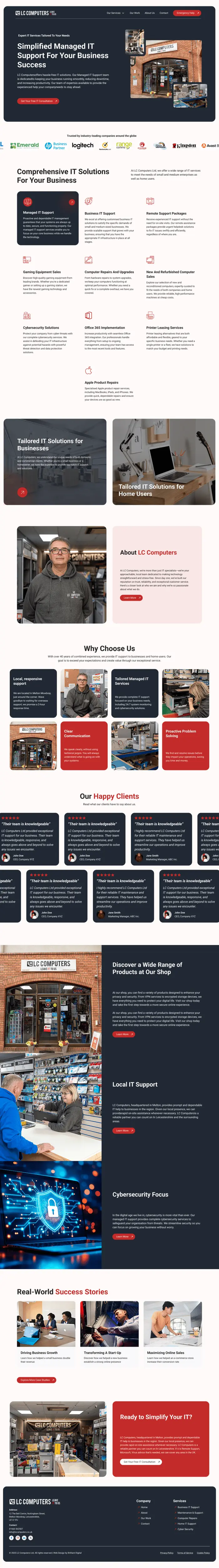 LC Computers — after redesign