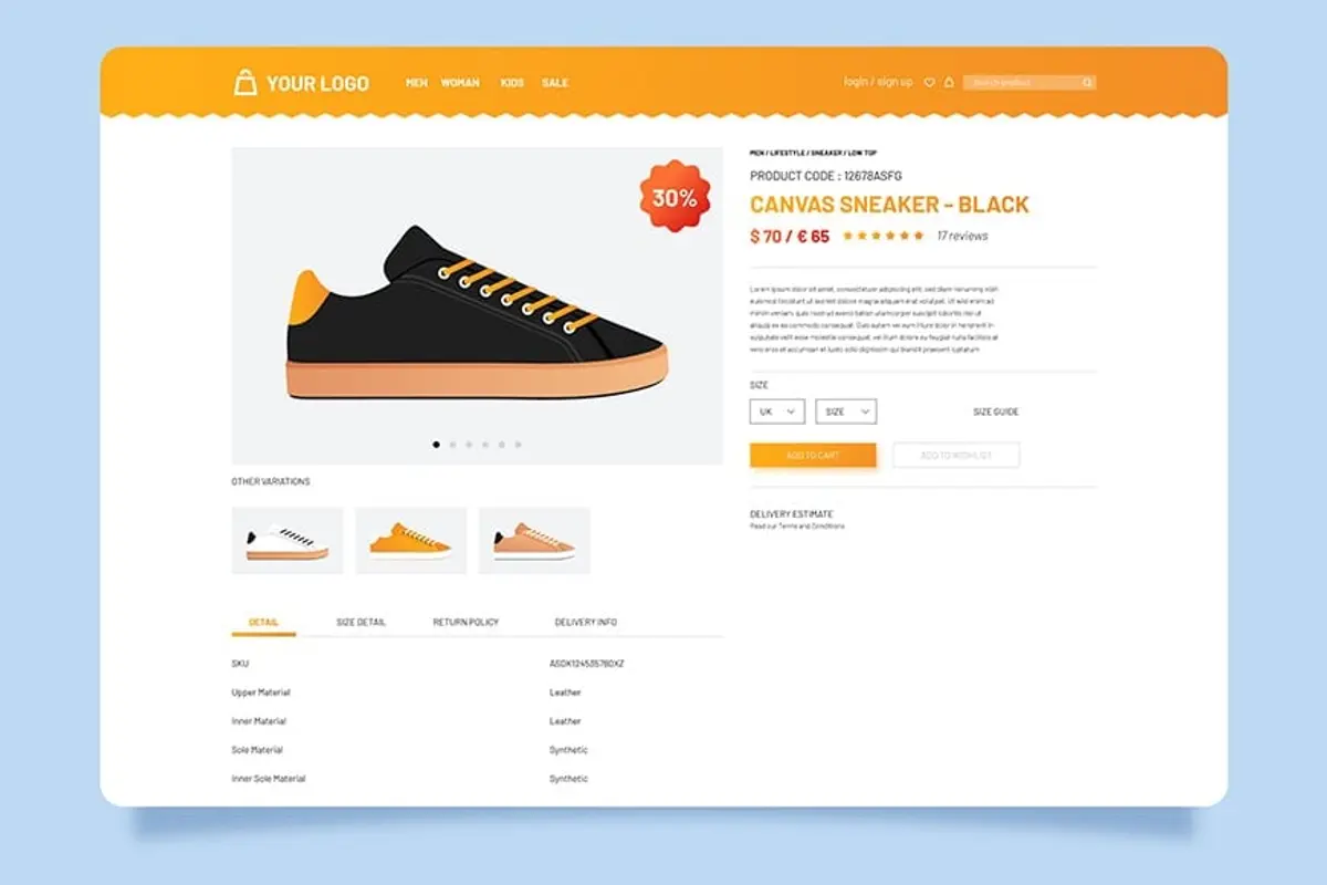 a product product page