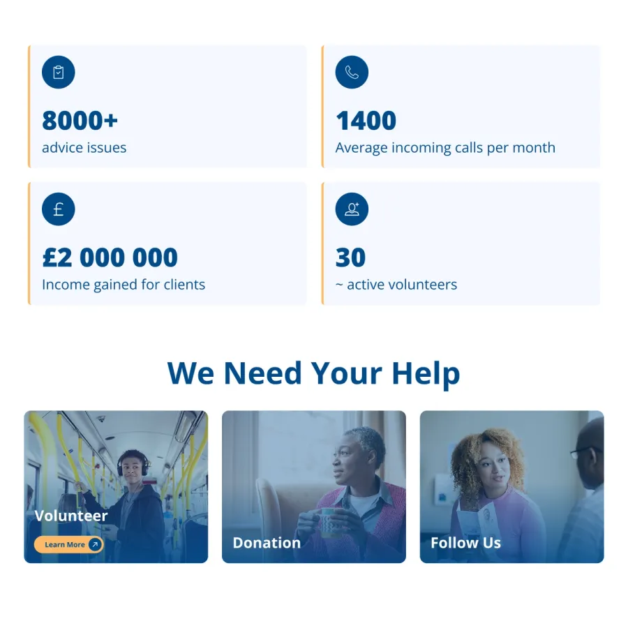 Citizens Advice Peterborough website screenshot 3