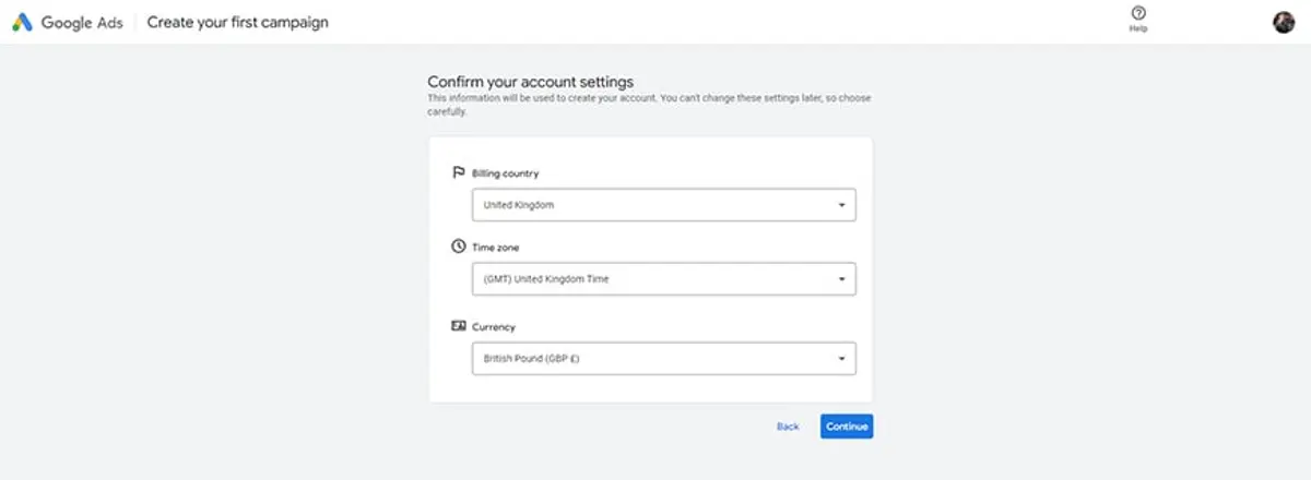setting up your google ads account