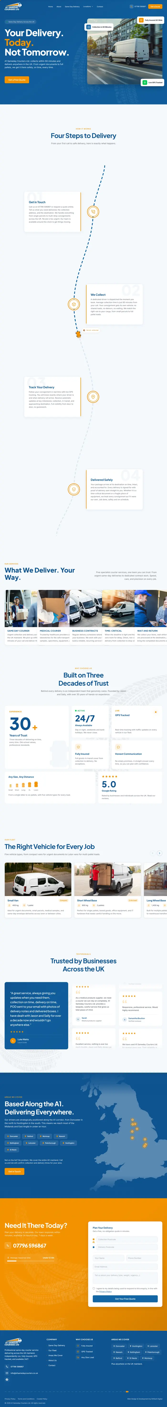 A1 Sameday Couriers Ltd — after redesign
