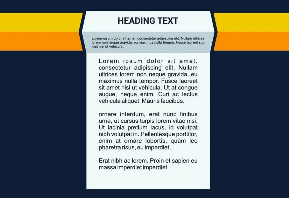 example of a website content structured in short paragraphs