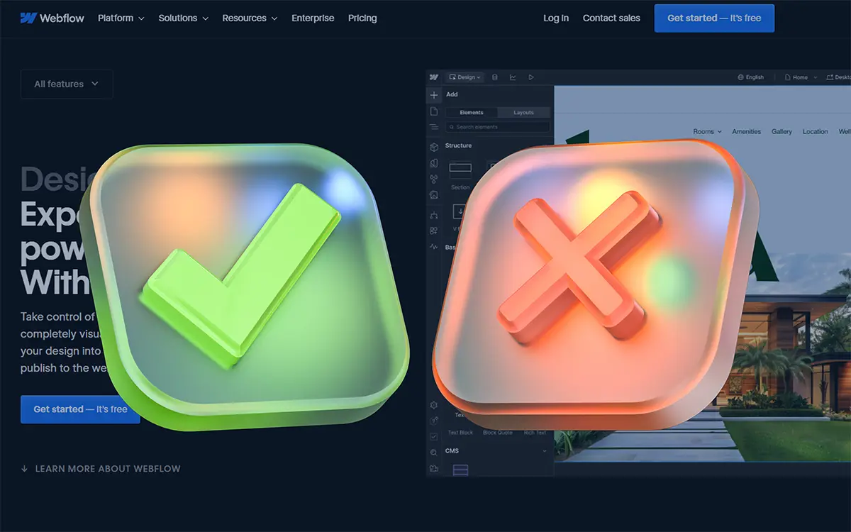 webflow website pros and cons