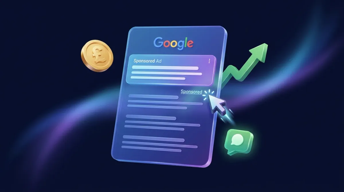 How Google Ads appear: a sponsored ad at the top of a Google search results page