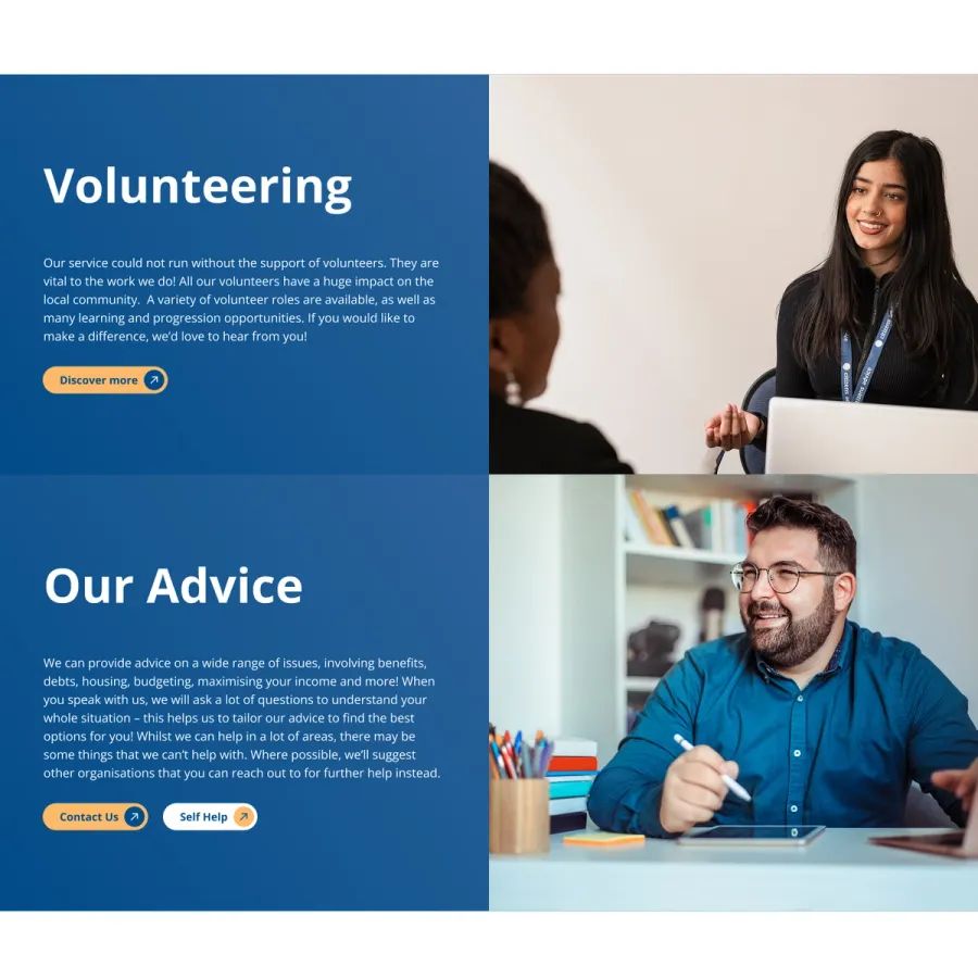 Citizens Advice Peterborough website screenshot 2