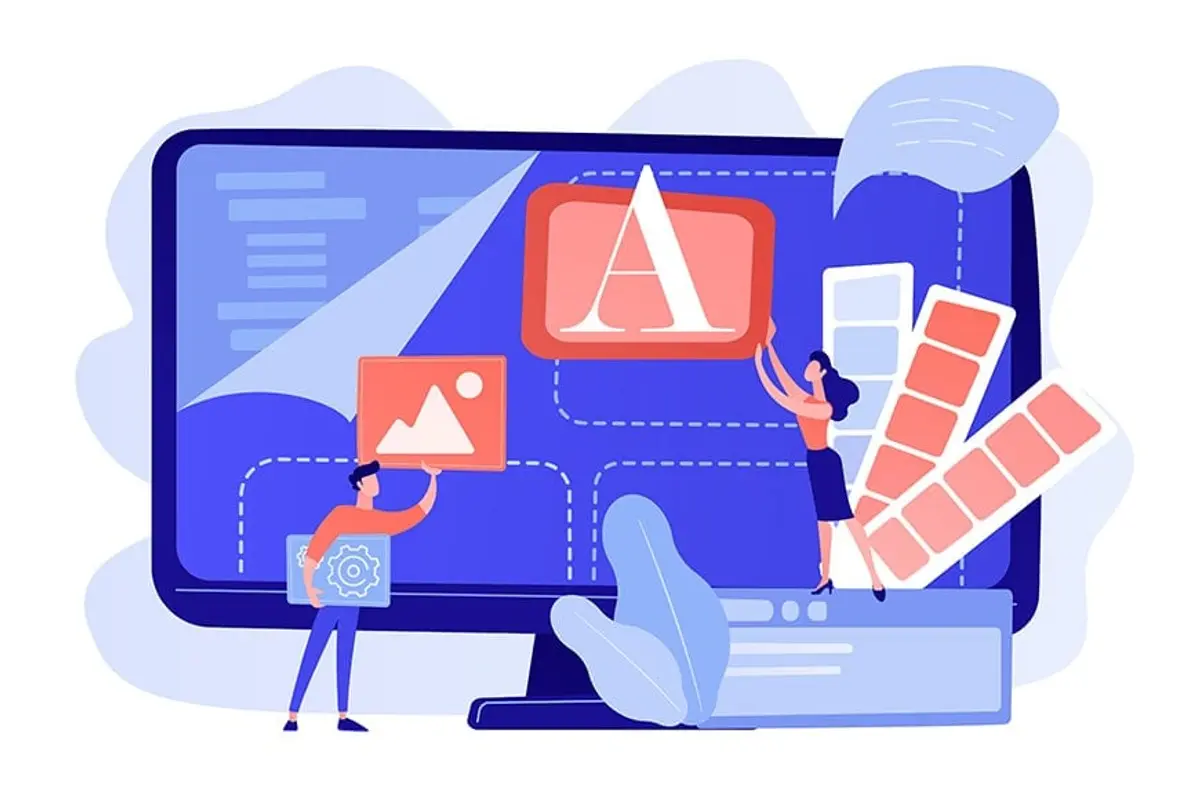 an illustration of using visuals in website content