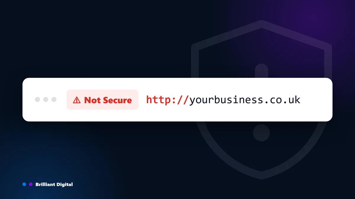 A browser address bar showing a red Not Secure warning next to an http website address
