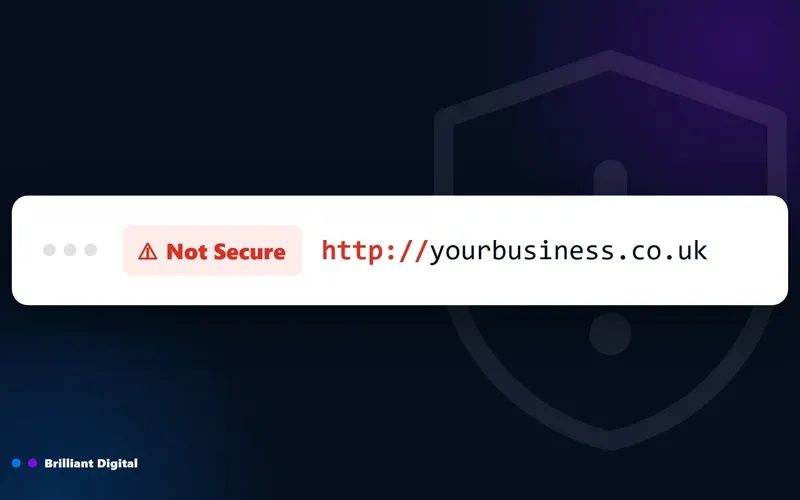 A browser address bar showing a red Not Secure warning next to an http website address
