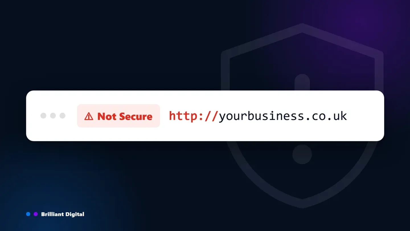 A browser address bar showing a red Not Secure warning next to an http website address